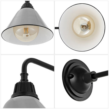 Croydon 9.63" Farmhouse Industrial Indoor/Outdoor Iron LED Gooseneck Arm Outdoor Sconce